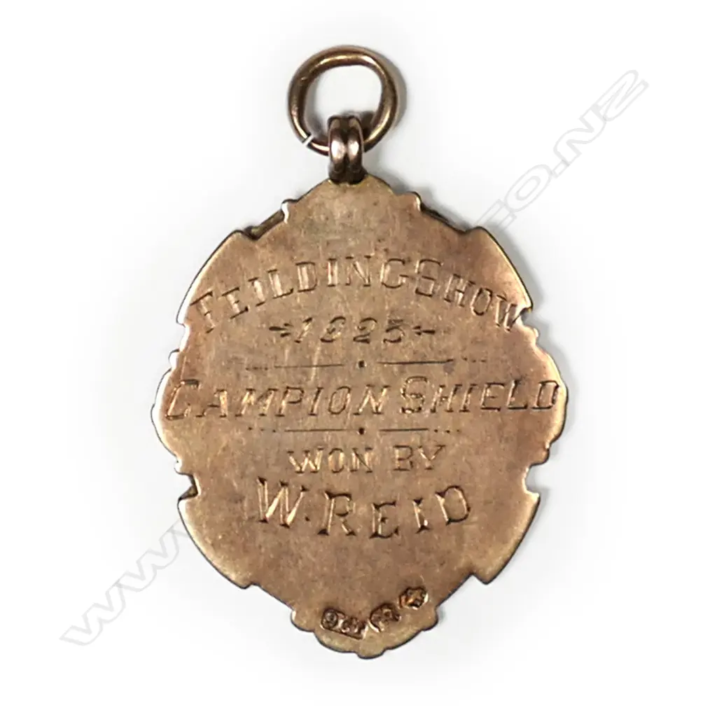 Frank Grady 9ct gold 1925 fob medallion, Image 1++